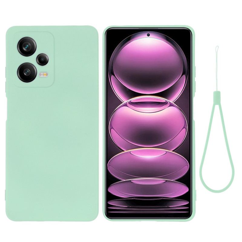 Tok Xiaomi Redmi Note 12 Pro Plus Folyékony Szilikon Nyakpánttal