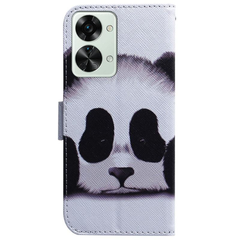 Fliptok / Bőrtok OnePlus Nord 2T 5G szíjjal Pántos Panda