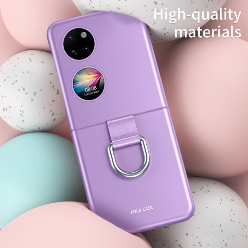 Tok Huawei P50 Pocket Skin-touch Gyűrűvel