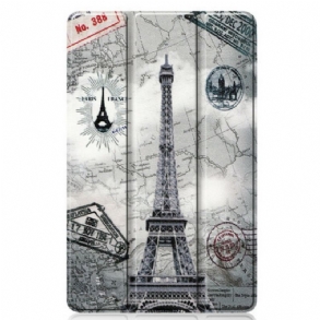 Tok Samsung Galaxy Tab S6 Lite Retro Eiffel-torony