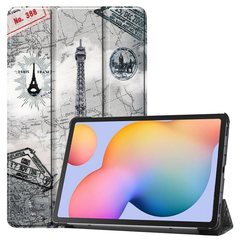 Tok Samsung Galaxy Tab S6 Lite Retro Eiffel-torony