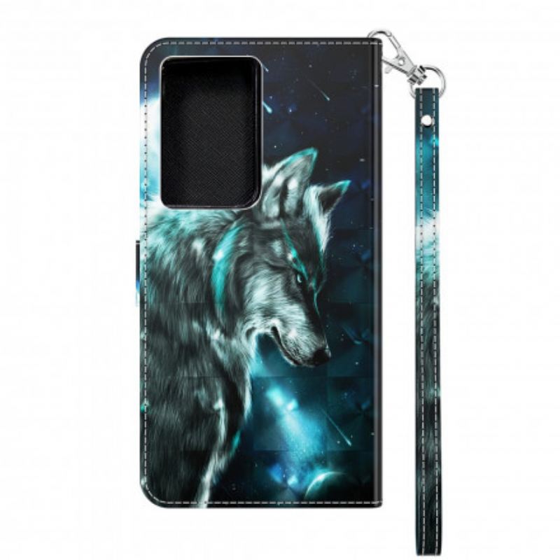 Fliptok / Bőrtok Samsung Galaxy S21 Ultra 5G Majestic Wolf