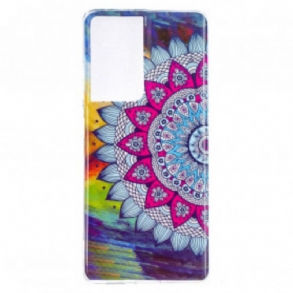 Telefontok Samsung Galaxy S21 Ultra 5G Fluoreszkáló Színes Mandala