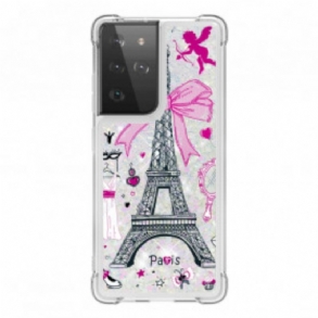 Tok Samsung Galaxy S21 Ultra 5G Az Eiffel-torony Flitterei