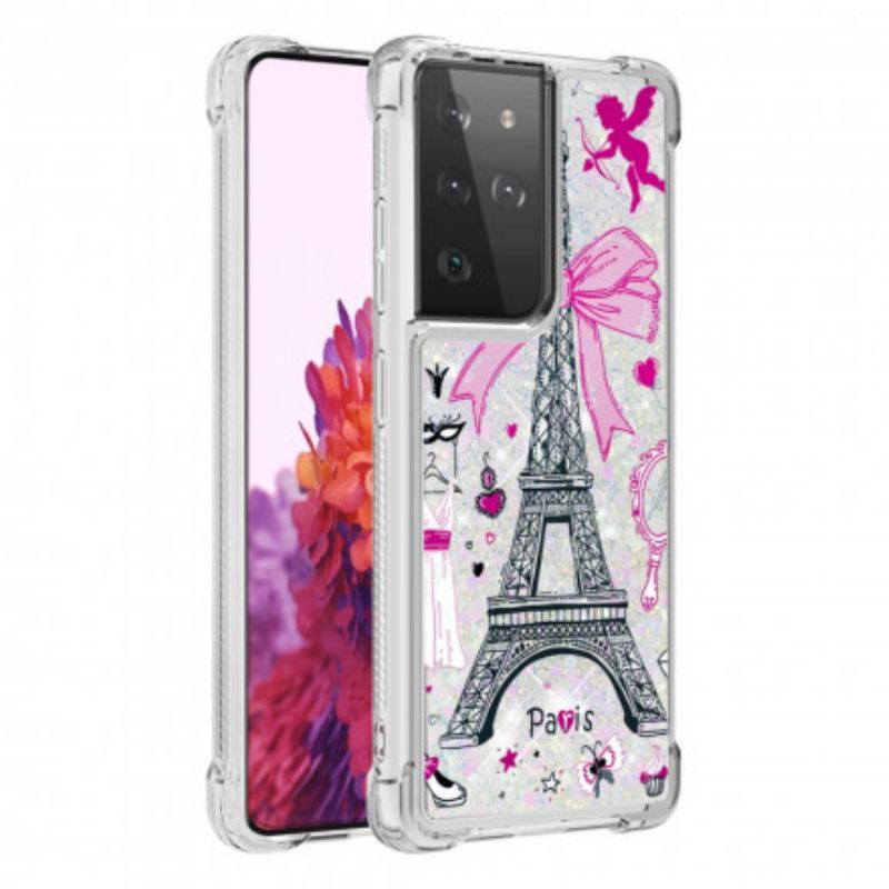 Tok Samsung Galaxy S21 Ultra 5G Az Eiffel-torony Flitterei