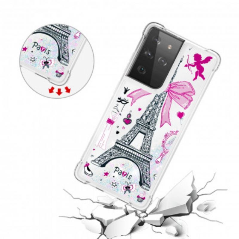 Tok Samsung Galaxy S21 Ultra 5G Az Eiffel-torony Flitterei