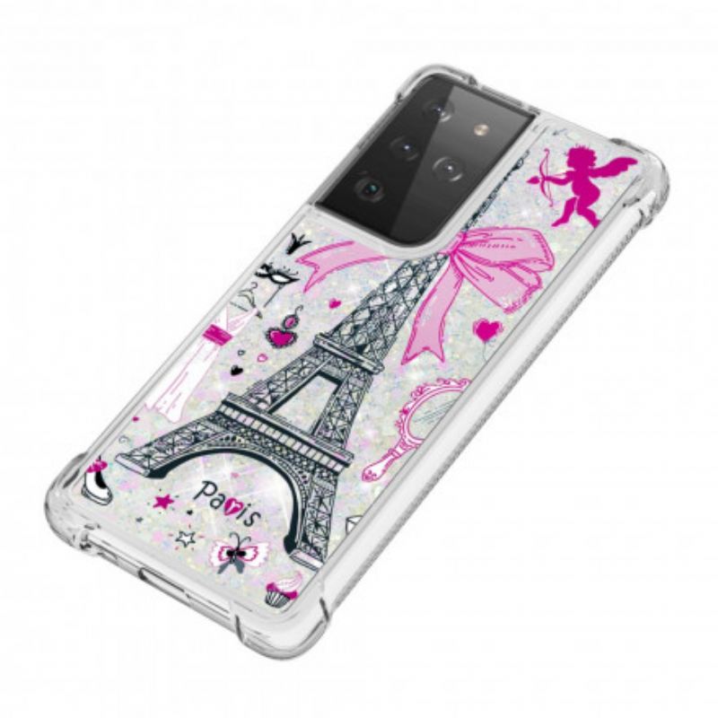 Tok Samsung Galaxy S21 Ultra 5G Az Eiffel-torony Flitterei