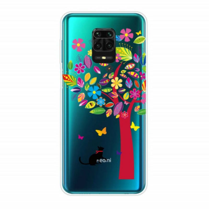 Tok Xiaomi Redmi Note 9S / 9 Pro Macska A Színes Fa Alatt