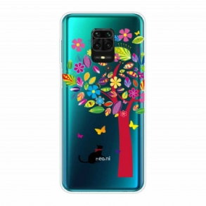 Tok Xiaomi Redmi Note 9S / 9 Pro Macska A Színes Fa Alatt