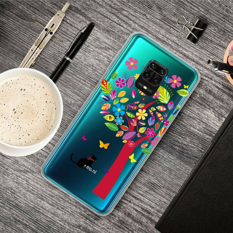 Tok Xiaomi Redmi Note 9S / 9 Pro Macska A Színes Fa Alatt