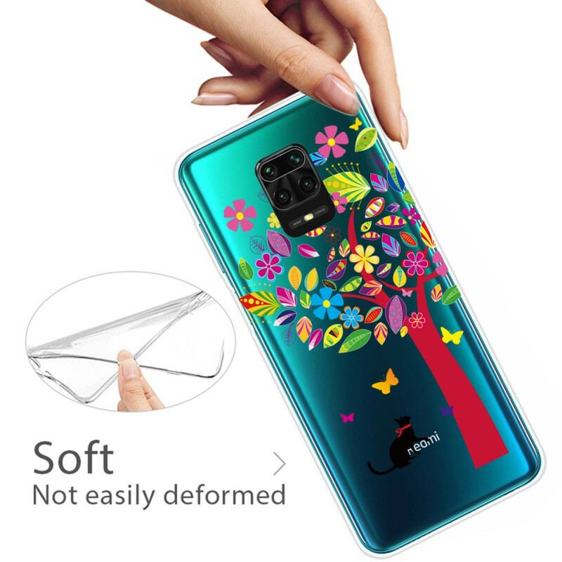 Tok Xiaomi Redmi Note 9S / 9 Pro Macska A Színes Fa Alatt