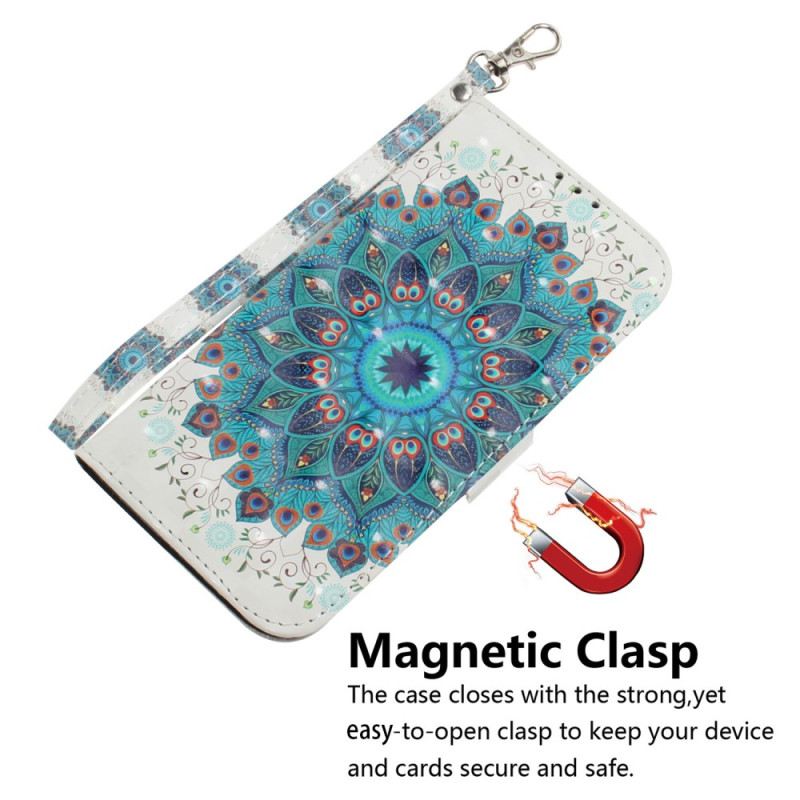 Fliptok Honor Magic 5 Lite szíjjal Pántos Mandala