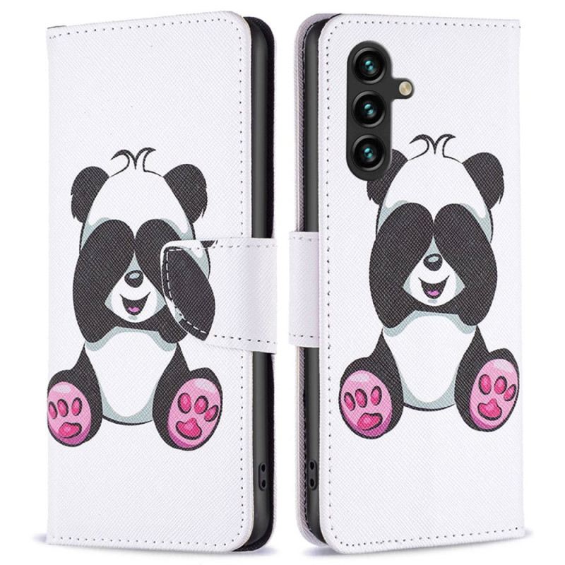 Fliptok / Bőrtok Samsung Galaxy A14 / A14 5G Panda