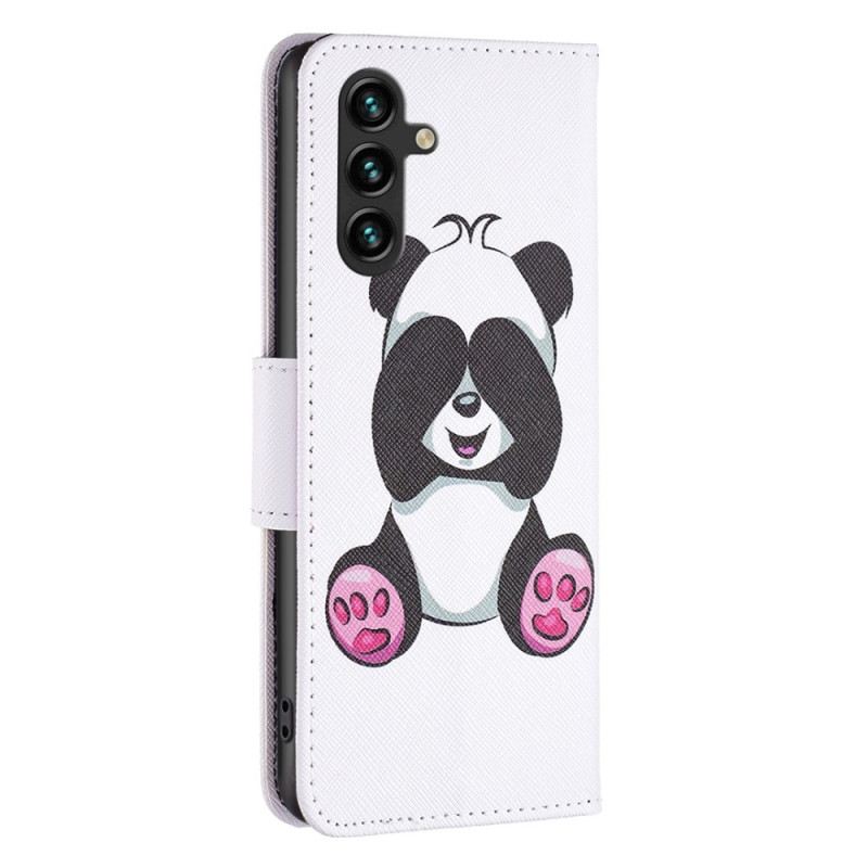 Fliptok / Bőrtok Samsung Galaxy A14 / A14 5G Panda