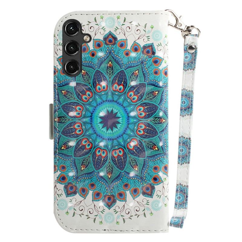 Fliptok / Bőrtok Samsung Galaxy A14 / A14 5G szíjjal Pántos Mandala