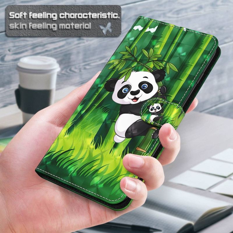 Fliptok Samsung Galaxy A14 / A14 5G Panda Love With Lanyard