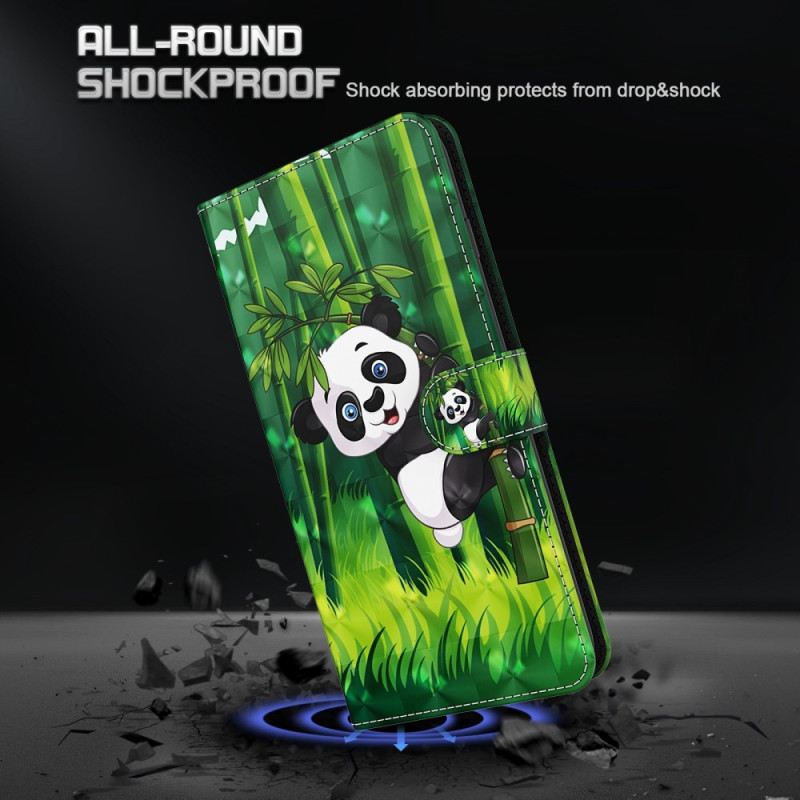 Fliptok Samsung Galaxy A14 / A14 5G Panda Love With Lanyard