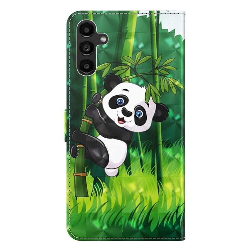 Fliptok Samsung Galaxy A14 / A14 5G Panda Love With Lanyard