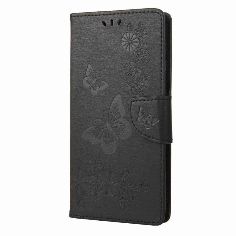 Kinyitható Tokok Samsung Galaxy A14 / A14 5G szíjjal Splendid Strap Butterflies