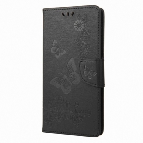 Kinyitható Tokok Samsung Galaxy A14 / A14 5G szíjjal Splendid Strap Butterflies