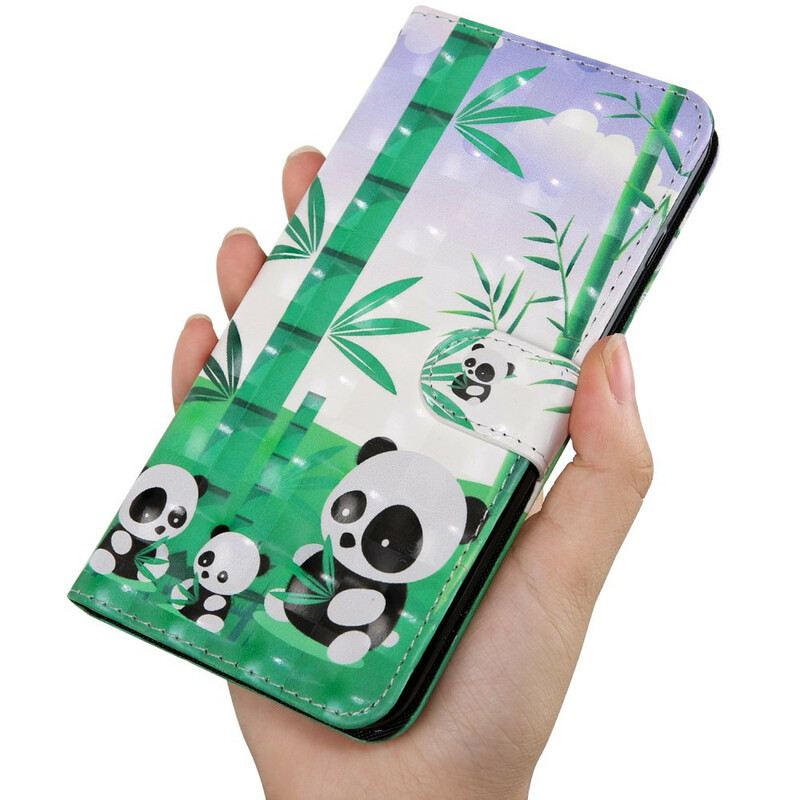 Fliptok / Bőrtok Xiaomi Redmi 9 Panda Család