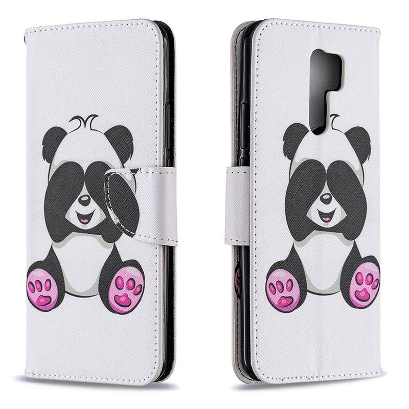 Fliptok / Bőrtok Xiaomi Redmi 9 Panda Fun