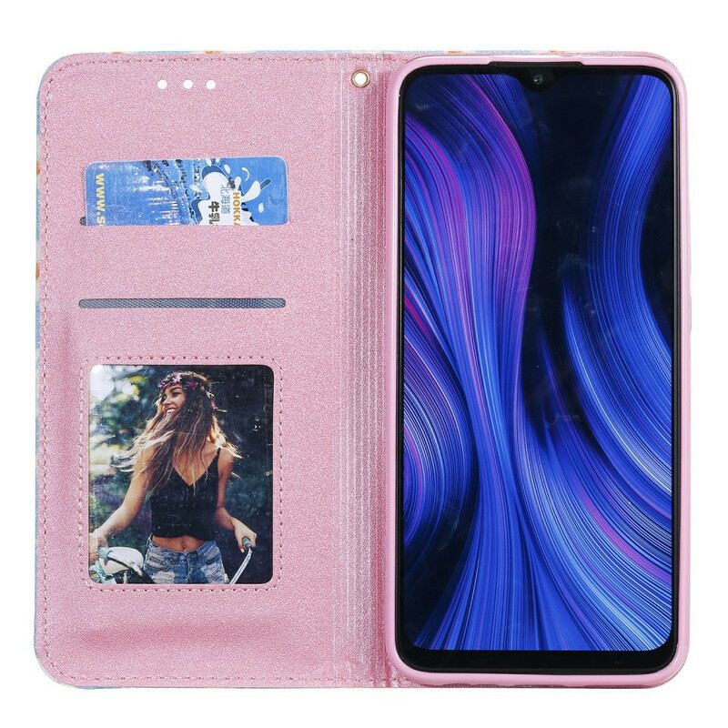 Fliptok Xiaomi Redmi 9 Bőrtok Százszorszépek