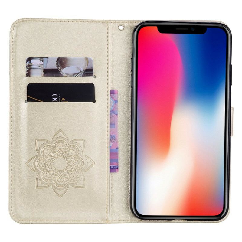 Fliptok / Bőrtok iPhone 12 Mini Bagoly Mandala És Varázsa