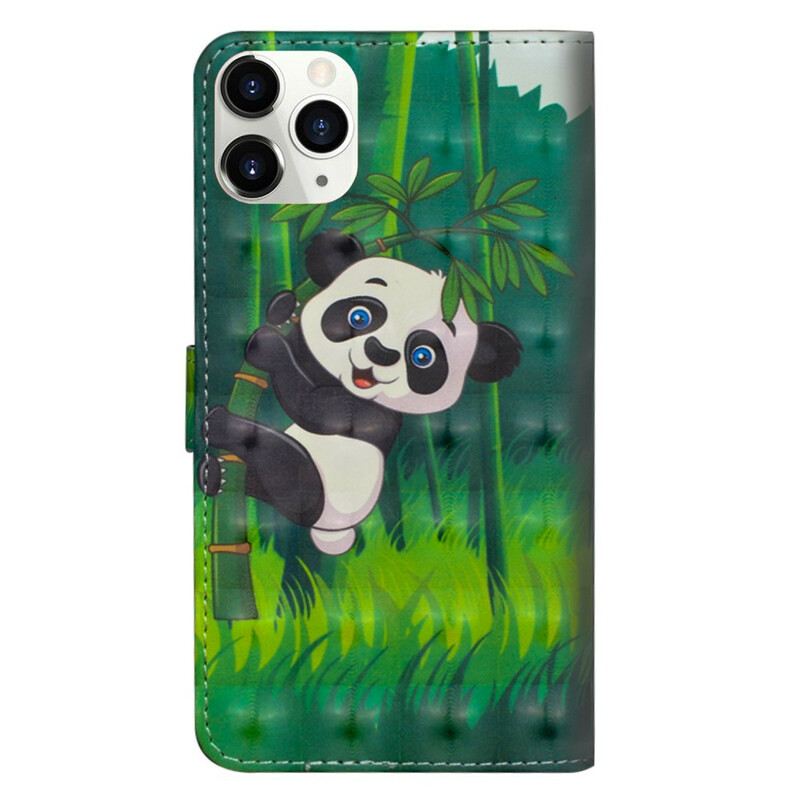 Fliptok / Bőrtok iPhone 12 Mini Panda És Bambusz