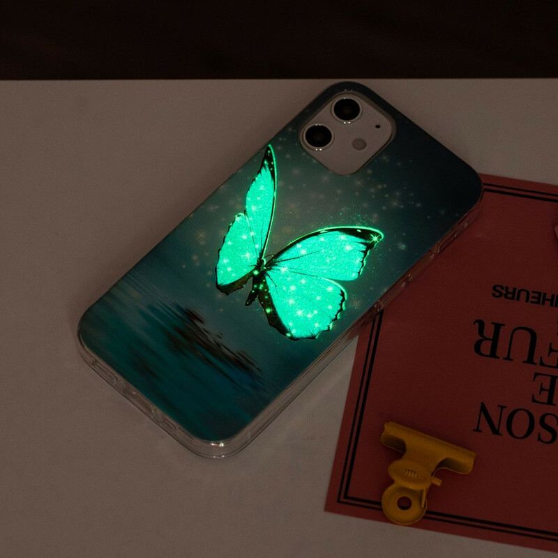 Tok iPhone 12 Mini Fluoreszkáló Kék Pillangó