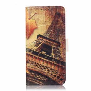 Fliptok / Bőrtok Samsung Galaxy A22 5G Eiffel-torony