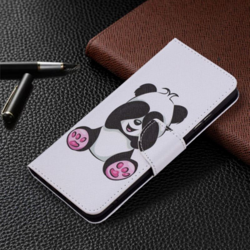 Fliptok / Bőrtok Samsung Galaxy A22 5G Panda Fun