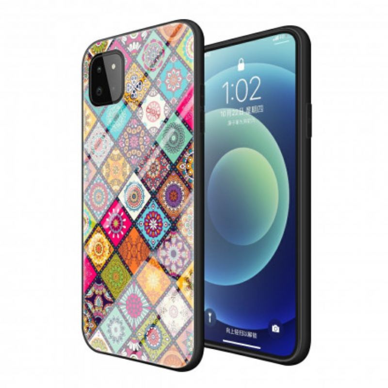 Tok Samsung Galaxy A22 5G Patchwork Mágneses Tartó