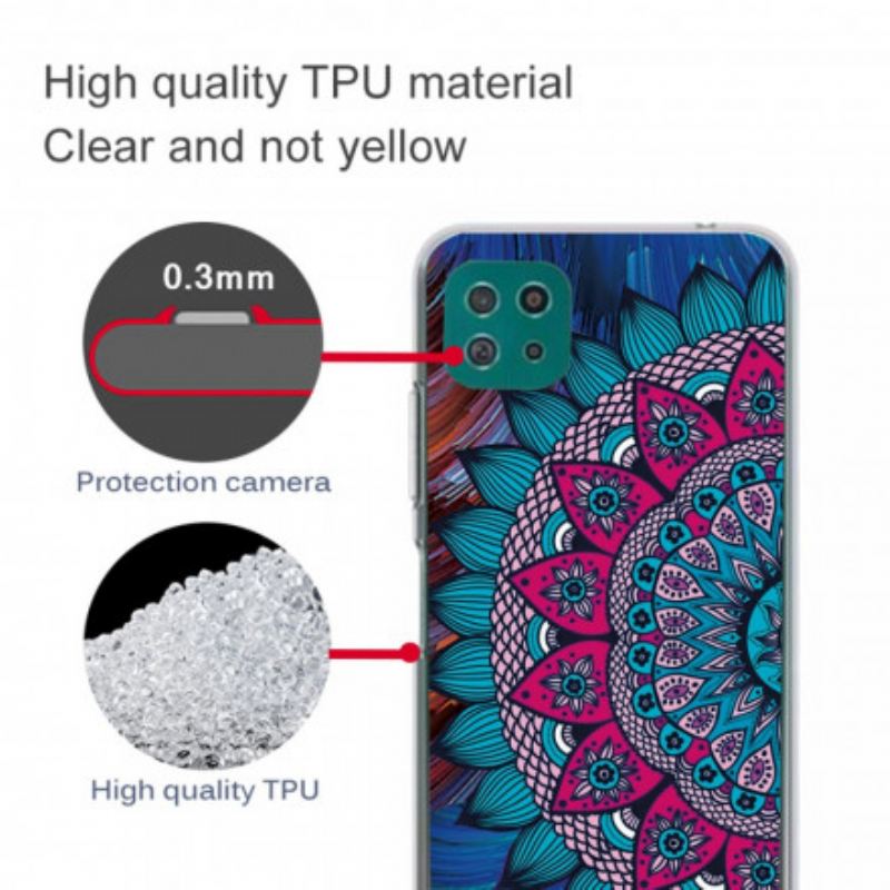 Tok Samsung Galaxy A22 5G Színes Mandala