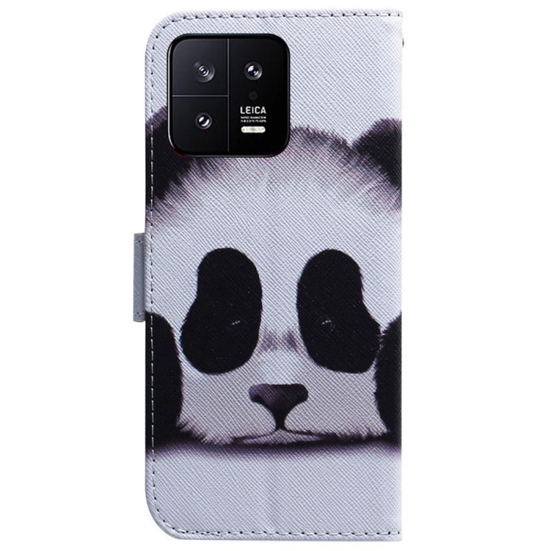 Fliptok / Bőrtok Xiaomi 13 szíjjal Pántos Panda