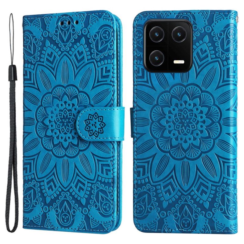 Fliptok Xiaomi 13 Mandala Nap Zsinórral