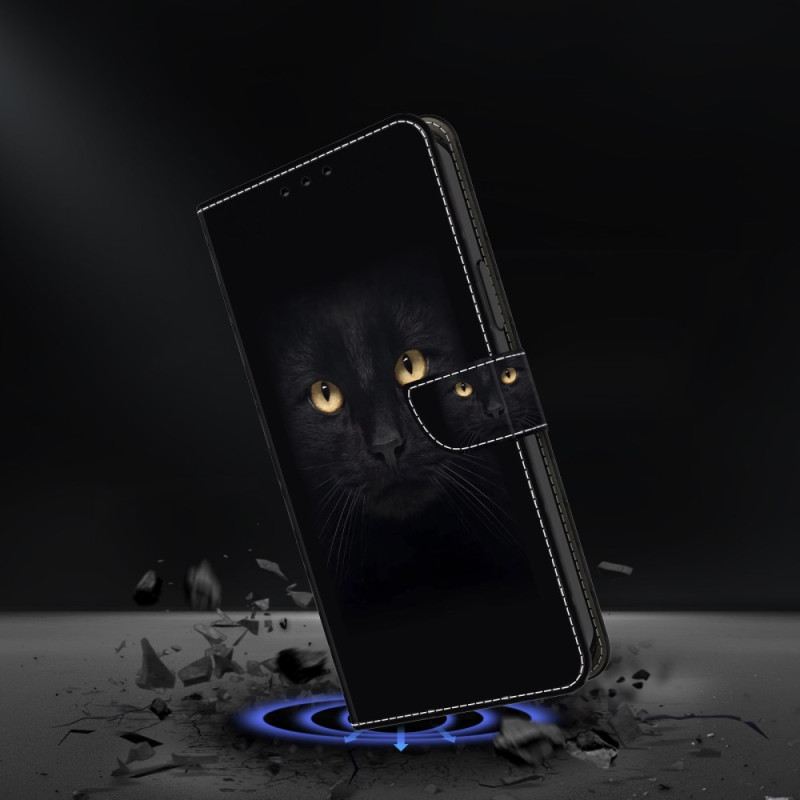 Bőrtok Google Pixel 9 Pro Xl Fekete Macska