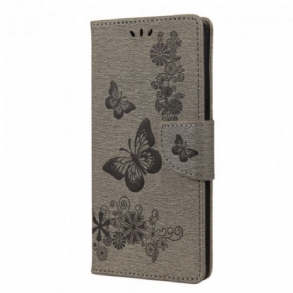 Fliptok Samsung Galaxy A72 4G / A72 5G szíjjal Splendid Strap Butterflies