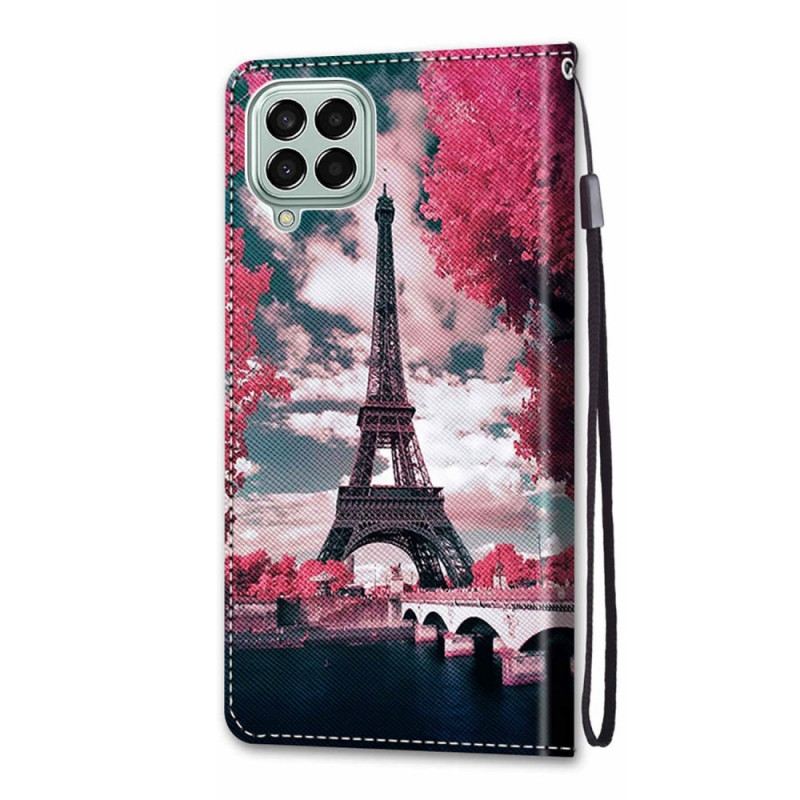 Fliptok / Bőrtok Samsung Galaxy M53 5G Eiffel-torony