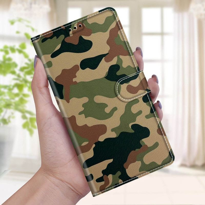 Fliptok / Bőrtok Samsung Galaxy M53 5G szíjjal Pántos Camo