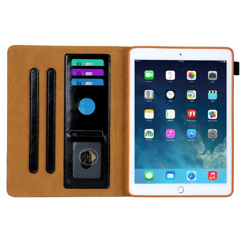 Fliptok / Bőrtok iPad 10.2" (2020) (2019) Ezüst Csat