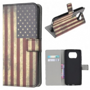 Fliptok / Bőrtok Poco X3 / X3 Pro / X3 NFC Amerikai Zászló