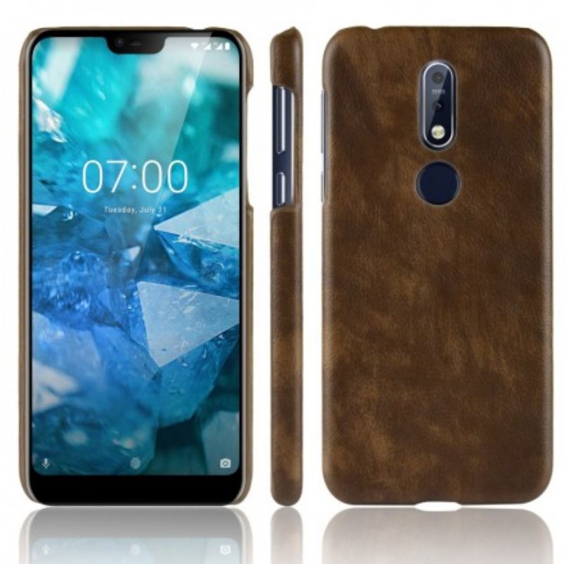 Telefontok Nokia 7.1 Licsi Bőr Hatás