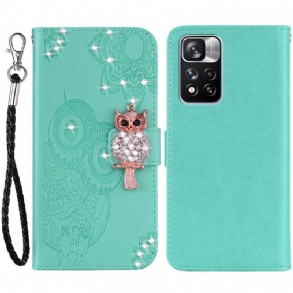 Fliptok / Bőrtok Xiaomi Redmi Note 11 Pro Plus 5G Bagoly Mandala És Varázsa