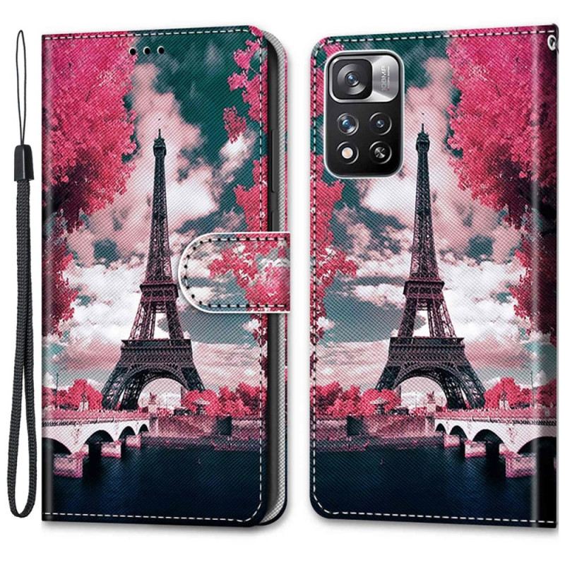 Fliptok / Bőrtok Xiaomi Redmi Note 11 Pro Plus 5G Eiffel-torony