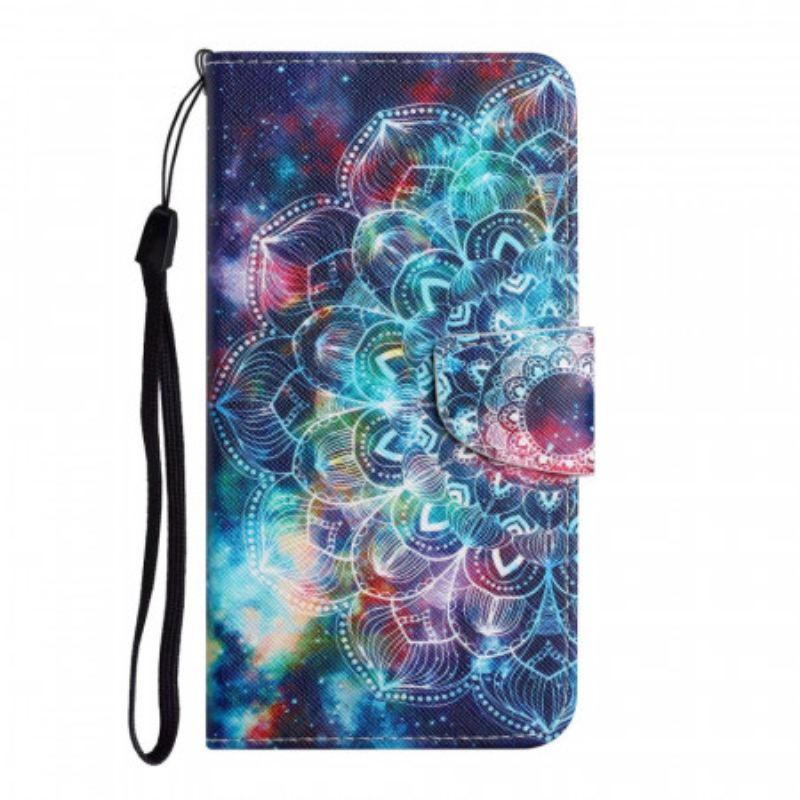 Fliptok / Bőrtok Xiaomi Redmi Note 11 Pro Plus 5G szíjjal Feltűnő Strappy Mandala