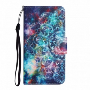 Fliptok / Bőrtok Xiaomi Redmi Note 11 Pro Plus 5G szíjjal Feltűnő Strappy Mandala