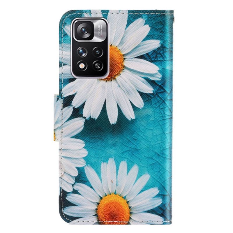 Fliptok Xiaomi Redmi Note 11 Pro Plus 5G szíjjal Thong Daisies