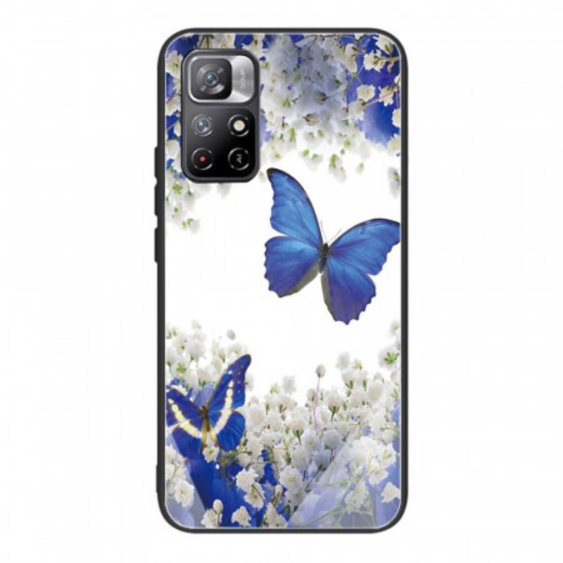 Telefontok Xiaomi Redmi Note 11 Pro Plus 5G Butterflies Design Edzett Üveg