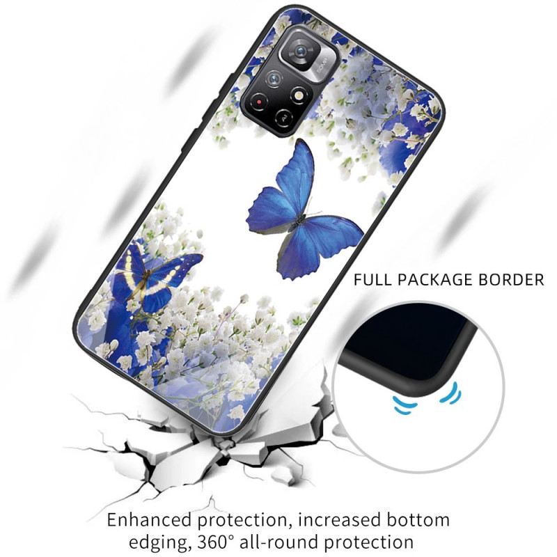 Telefontok Xiaomi Redmi Note 11 Pro Plus 5G Butterflies Design Edzett Üveg